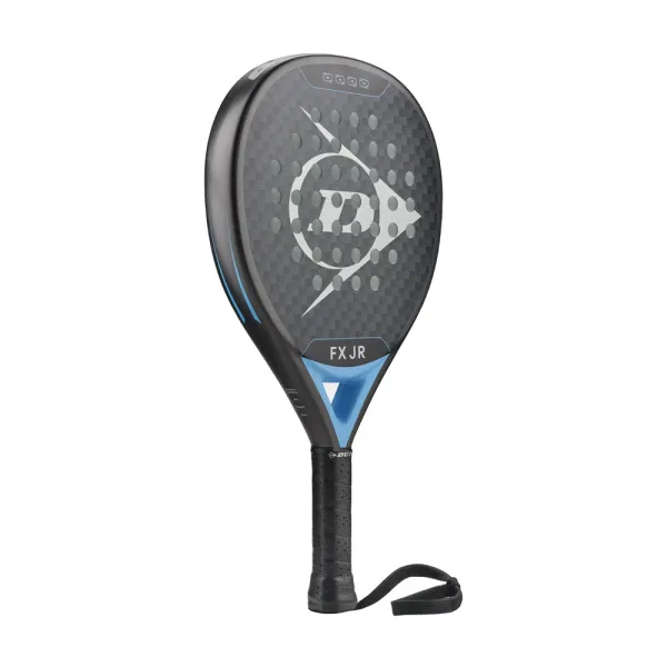 Ракетка для падела Dunlop FX Jr, 10370738, для юниоров, гибрид, графит, черно-голубой за 11&nbsp;019.40 ₽ в Саранске