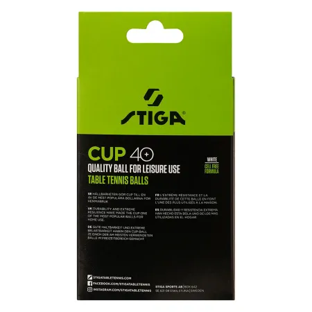 Мяч для наст. тенниса Stiga Cup ABS, 1110-2510-12, диам.40+мм, пластик, упак. 12 шт, белый за 1&nbsp;774.80 ₽ купить в Саранске