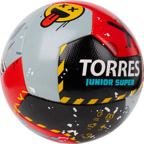Мяч футб. TORRES Junior-3 Super, F323303, р.3,ПУ,4 сл, 12 п,гибрид.сш, крас-чёрн-сер за 2&nbsp;272.90 ₽ в Саранске