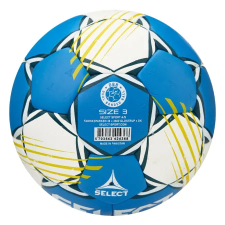 Мяч ганд. SELECT HB FORCE DB V25, 1622858205, Senior (р.3), EHF Appr,ПУ, гибр.сш., сине-белый за 8&nbsp;438.80 ₽ купить в Саранске