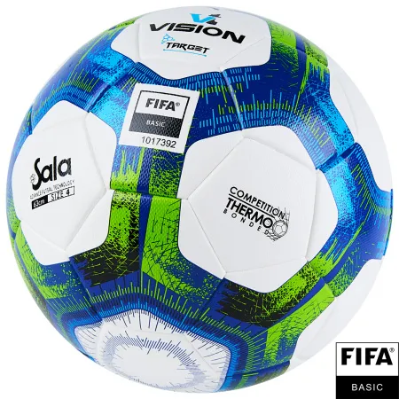 Мяч футзал. VISION Target, FS324094, FIFA Basic, р.4, 32 п. PU, 3 подкл.сл, термосшивка, бело-синий за 3&nbsp;519 ₽ купить в Саранске