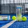 Мяч для падела HEAD Padel Pro+, 540203, уп.3 шт, FIP Approved, войлок,нат.резина,желтый за 933.30 ₽ купить в Саранске