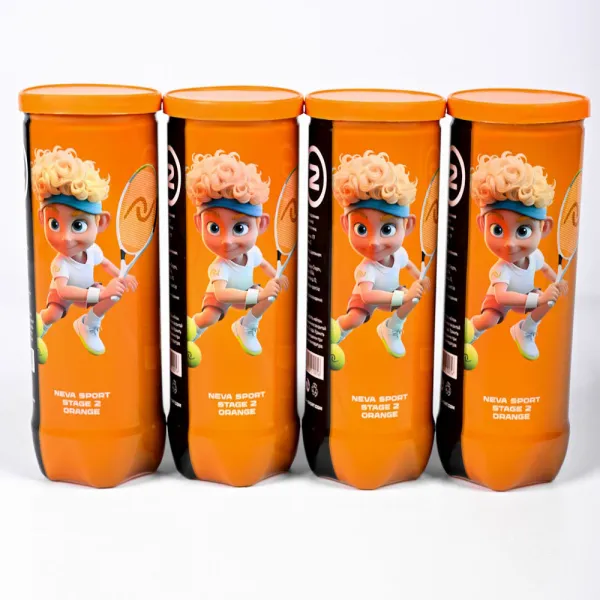 Мяч теннисный детский NS Orange, 5021005, уп.3 шт, резина, шерть, нейлон, желто-оранжевый за 613.70 ₽ в Саранске