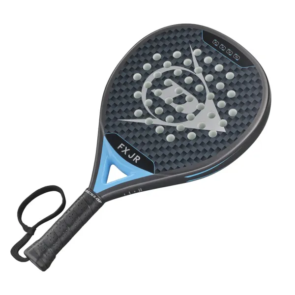 Ракетка для падела Dunlop FX Jr, 10370738, для юниоров, гибрид, графит, черно-голубой за 11&nbsp;019.40 ₽ в Саранске