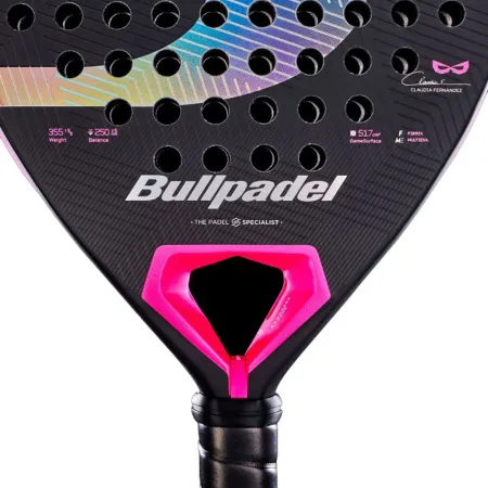 Ракетка для падела BULLPADEL Wonder 27, 497250, для продв.игроков, стекловолокно, карбон, черно-роз за 42&nbsp;969.20 ₽ купить в Саранске