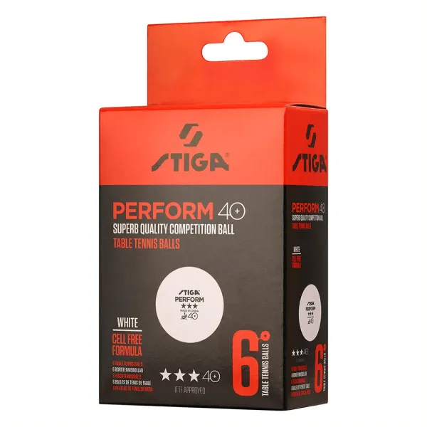Мяч для наст. тенниса Stiga Perform 3***, 40+, 1113-2110-06, пластик, ITTF Appr., уп.6 шт, бел за 2&nbsp;121.60 ₽ в Саранске