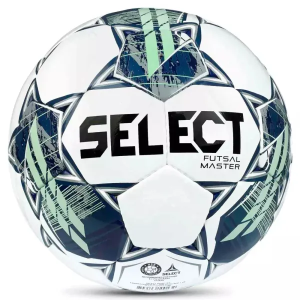 Мяч футзал. SELECT Futsal Master Shiny V22, 1043460004, р.4, Basic,32п, гл.ПУ, руч.сш,бел-син-зел за 7&nbsp;539.50 ₽ в Саранске