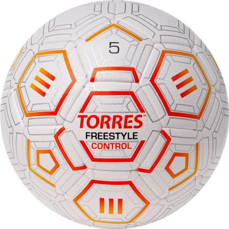 Мяч футб. TORRES Freestyle Control, F3231765, р.5, 32 п.,PU-Microfi, термосшив., бело-оран-сереб за 3&nbsp;464.60 ₽ купить в Саранске