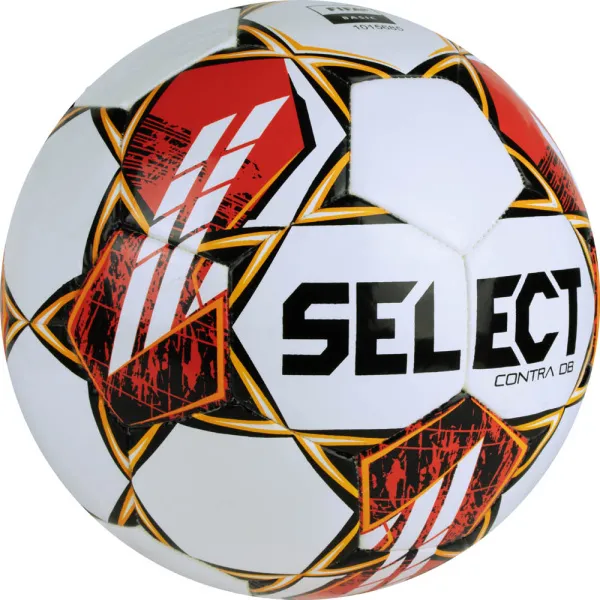 Мяч футб. SELECT Contra DB V23, 0854160300, р.4, FIFA Basic, 32 пан, ПУ, гибрид.сш, бел-чер-красн за 4&nbsp;455.70 ₽ в Саранске