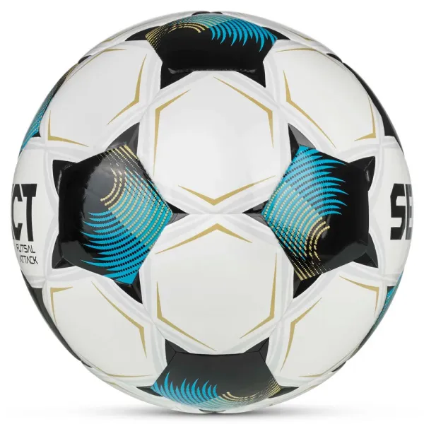 Мяч футзал. SELECT Futsal Attack V26, 1073471009, р.4, 32п, ПУ, руч.сш, бело-сине-черный за 5&nbsp;295.50 ₽ в Саранске