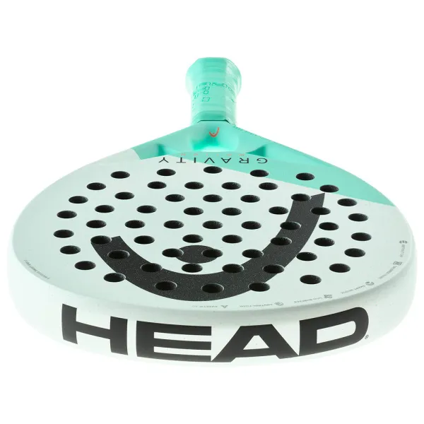 Ракетка для падела HEAD Gravity Motion, 224014, для продвинутых игроков, карбон, бело-бирюзовый за 23&nbsp;604.50 ₽ в Саранске