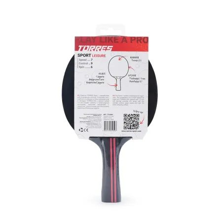 Ракетка для н/т TORRES Sport 1*, TT23005 для любителей, накладка 1,5 мм, конич. ручка за 991.10 ₽ купить в Саранске