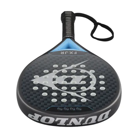 Ракетка для падела Dunlop FX Jr, 10370738, для юниоров, гибрид, графит, черно-голубой за 11&nbsp;019.40 ₽ купить в Саранске