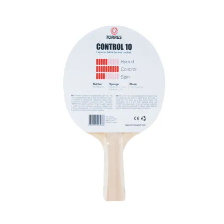 Ракетка для н/т TORRES Control 10, TT0001, для начинающих, накладка 1,5 мм, конич. ручка за 426.70 ₽ купить в Саранске
