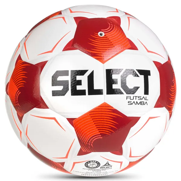 Мяч футзал. SELECT Futsal Samba v26, 1063471008, р.4,FIFA Basic, 32п, ТПУ, гибр.сш, бел-кр-черн за 5&nbsp;618.50 ₽ в Саранске