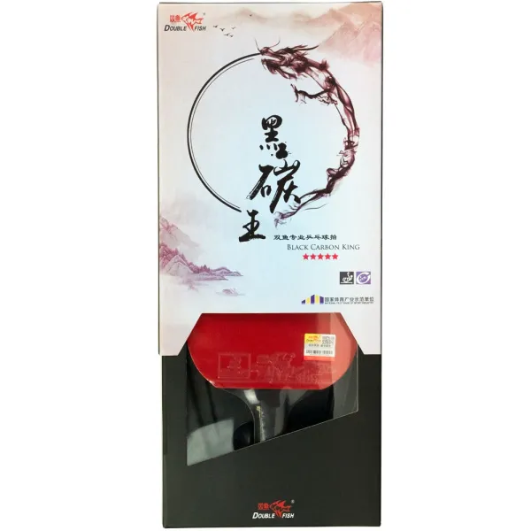 Ракетка для н/т DOUBLE FISH Black Carbon King Racket 5*****, для професс.,ITTF Appr.,накл.2,1,мм за 6&nbsp;434.50 ₽ в Саранске