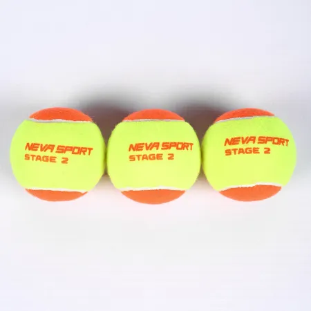 Мяч теннисный детский NS Orange, 5021005, уп.3 шт, резина, шерть, нейлон, желто-оранжевый за 613.70 ₽ купить в Саранске
