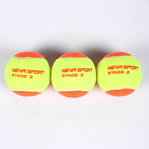 Мяч теннисный детский NS Orange, 5021005, уп.3 шт, резина, шерть, нейлон, желто-оранжевый за 613.70 ₽ в Саранске