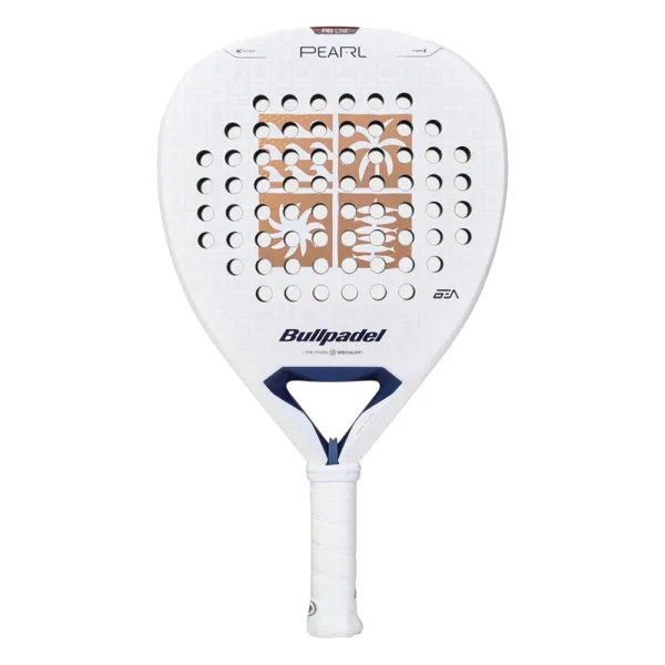 Ракетка для падела BULLPADEL Pearl 27, 497249, для проф-в, стекловолокно,карбон, бело-золотистый за 44&nbsp;319 ₽ в Саранске